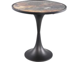 PTMD Laiko Ronde Bijzettafel - H45 x Ø45 cm - Metaal - Bruin