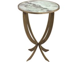 PTMD Laiko Ronde Bijzettafel Ster - H62 x Ø45 cm - Metaal - Wit