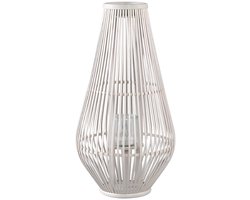 PTMD Lantaarn Lysia - 35x35x68 cm - Glas - Wit