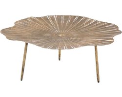 PTMD Larisse Ronde Schaal Op Voet - 30 x 29 x 12 cm - Metaal - Goud