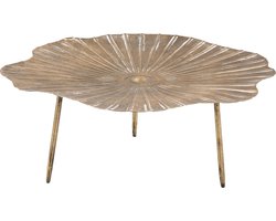 PTMD Larisse Ronde Schaal Op Voet - 30,5 x 29,5 x 12 cm - Metaal - Goud