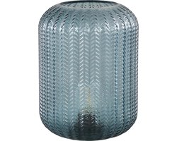 PTMD Larson Tafellamp LED - H23 x Ø17,5 cm - Glas - Turquoise