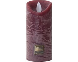 PTMD LED Light Candle rustic bordeaux moveable flame XS