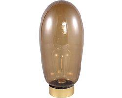 PTMD Lennon LED Verlichting - 15x15x32 cm - Glas - Bruin