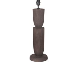 PTMD Lorinne Brown Mango Wood Table Lamp Double