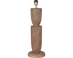 PTMD Lorinne Natural Mango Wood Table Lamp Double
