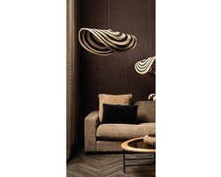 PTMD Loulou Natural Seagrass Wavy Hanging Lamp S
