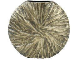 PTMD Lozac Ronde Bloempot - 25 x 6 x 22 cm - Aluminium - Zilver