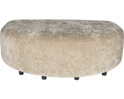 PTMD Lujo sofa cream 6051 fiore fabric longchair pouf