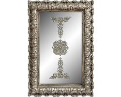 PTMD Mary Rechthoekige Spiegel - 40 x 7 x 60 cm - Polyresin - Zilver