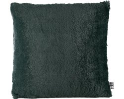 PTMD Mattie Vierkant Kussen - 45 x 10 x 45 cm - Vegan Bont - Groen