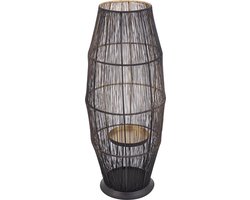 PTMD Meilo Lantaarn - 24 x 24 x 60 cm - Ijzer - Zwart