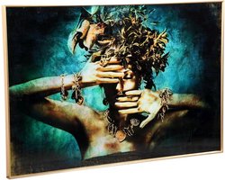 PTMD Melani 'Embarce Nature'' Kunst Wanddecoratie - 120x80 cm - Blauw