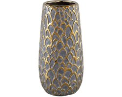 PTMD Merle Ronde Bloempot - H23 x Ø11,5 cm - Keramiek - Goud