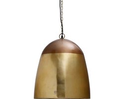 PTMD Mervin Ronde Hanglamp - H43 x Ø41 cm - Ijzer - Koper