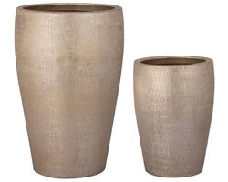 PTMD Mialee Champagne Aluminum Pot Round Large SV2