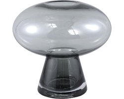 PTMD Minty Vaas - 21 x 21 x 20 cm - Glas - Grijs