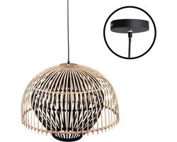 PTMD Mykel Hanglamp - 61 x 61 x 46 cm - Bamboe - Créme