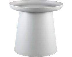 PTMD Nicca Bijzettafel- 50 x 50 x 46,5 cm - Polypropyleen - Grijs