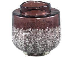 PTMD Niddy Ronde Vaas - H15 x Ø18,5 cm - Glas - Roze