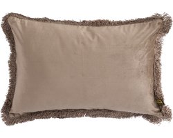 PTMD Nous Sierkussen - 60x3x40 cm - Fluweel - Taupe