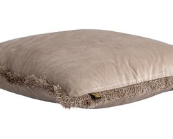 PTMD Nous Sierkussen - 60x3x60 cm - Fluweel - Beige