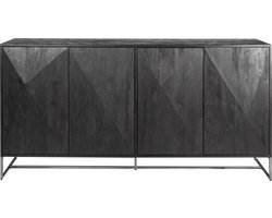 PTMD Onyx dressoir 4 drs Black/Black