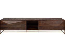 PTMD Onyx TV Cabinet Brown/Gold