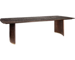 PTMD Ostara Brown mango wood diningtable 280cm gold leg