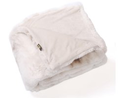 PTMD Plaid Linde - 150x200x2 cm - Polyester - Wit