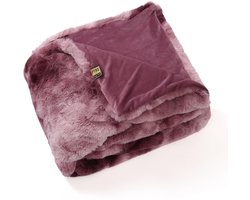 PTMD Plaid Linde - 220x240x2 cm - Polyester - Paars