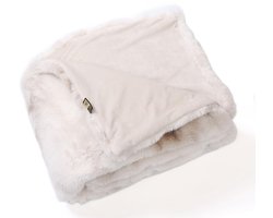 PTMD Plaid Linde - 220x240x2 cm - Polyester - Wit