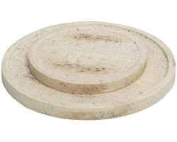 PTMD Plateau Adwin - 19x19x1 cm - Cement - Creme - Set van 2