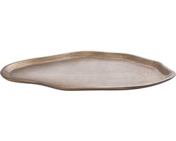 PTMD Plateau Louiza - 25x40x2 cm - Aluminium - Messing