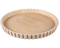 PTMD Plateau Marijus - 45x45x4 cm - Cement - Creme