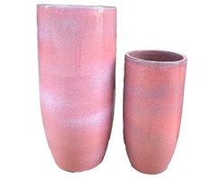 PTMD - Pot Dezzel - Roze - 30x30x70cm - Set van 2