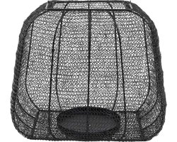 PTMD Rayna Vierkante Lantaarn - 38 x 30 x 32 cm - Metaal - Zwart