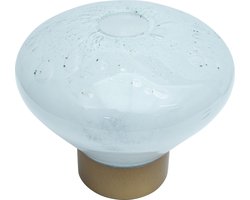 PTMD Redina Tafellamp - 20 x 20 x 17 cm - Glas - Wit