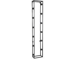 PTMD Rensa Black Iron Wall Wine Rack Rectangle L