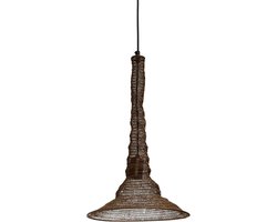 PTMD Ressa Hanglamp Antiek - H50 x Ø30 cm - Ijzer - Koper