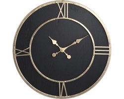 PTMD Resto Klok - 60 x 6 x 60 cm - Ijzer - Goud