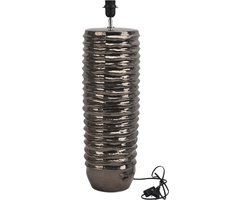PTMD Rikkah Copper Shiny Glazed Ceramic Lampbase Ribbed