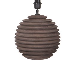 PTMD Roven Brown Mango Wood Ribbed Table Lamp Base