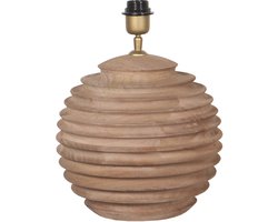 PTMD Roven Natural Mango Wood Ribbed Table Lamp Base