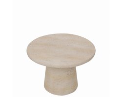PTMD Salontafel Adwin - 60x60x42 cm - Travertin - Creme