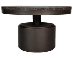 PTMD Salontafel Bregt - 60x60x37 cm - Marmer - Bruin