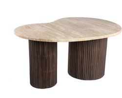 PTMD Salontafel Caitlan - 80x60x40 cm - Marmer - Creme