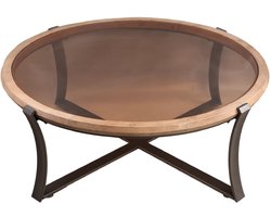 PTMD Salontafel Cami - 102x102x39 cm - Hout - Naturel