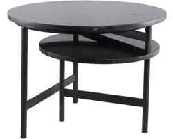 PTMD Salontafel Waze - 100x60x45 cm - Ijzer - Zwart