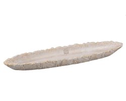 PTMD Schaal Dominick - 75x15x6 cm - Cement - Creme
